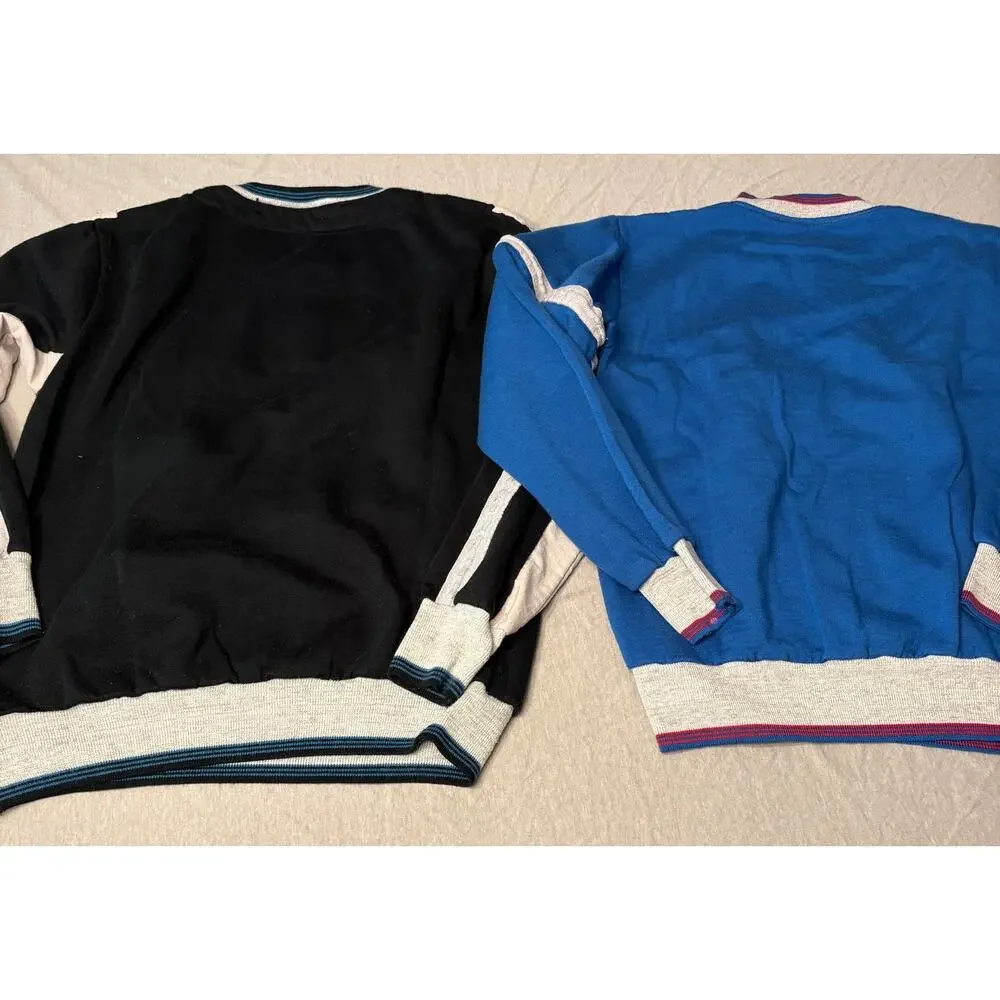 Two Vintage Men's Jogging Suits Sweat Suits 1970/1980ss Line-Up M L Blue Black